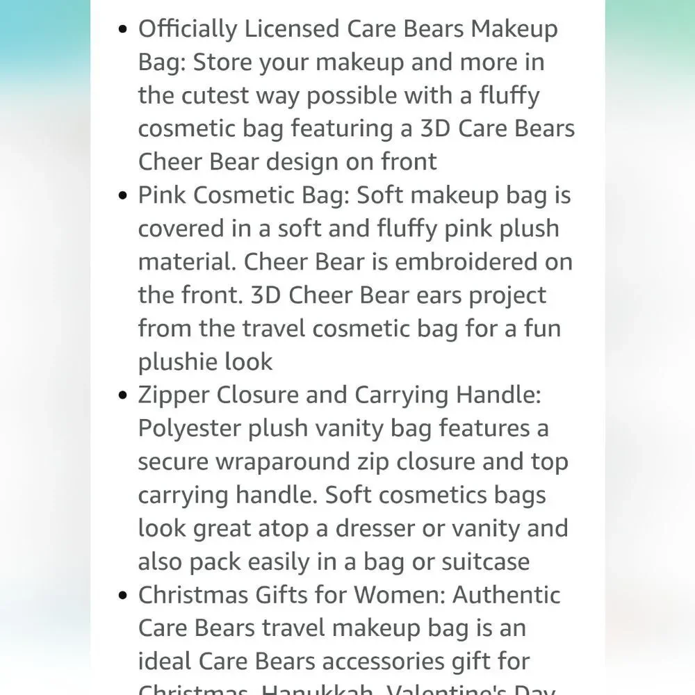Care‎ Bears Plush Cosmetic Case